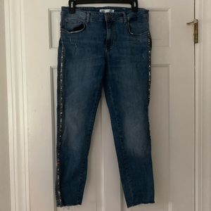 Zara Skinny Jeans with Embellishment